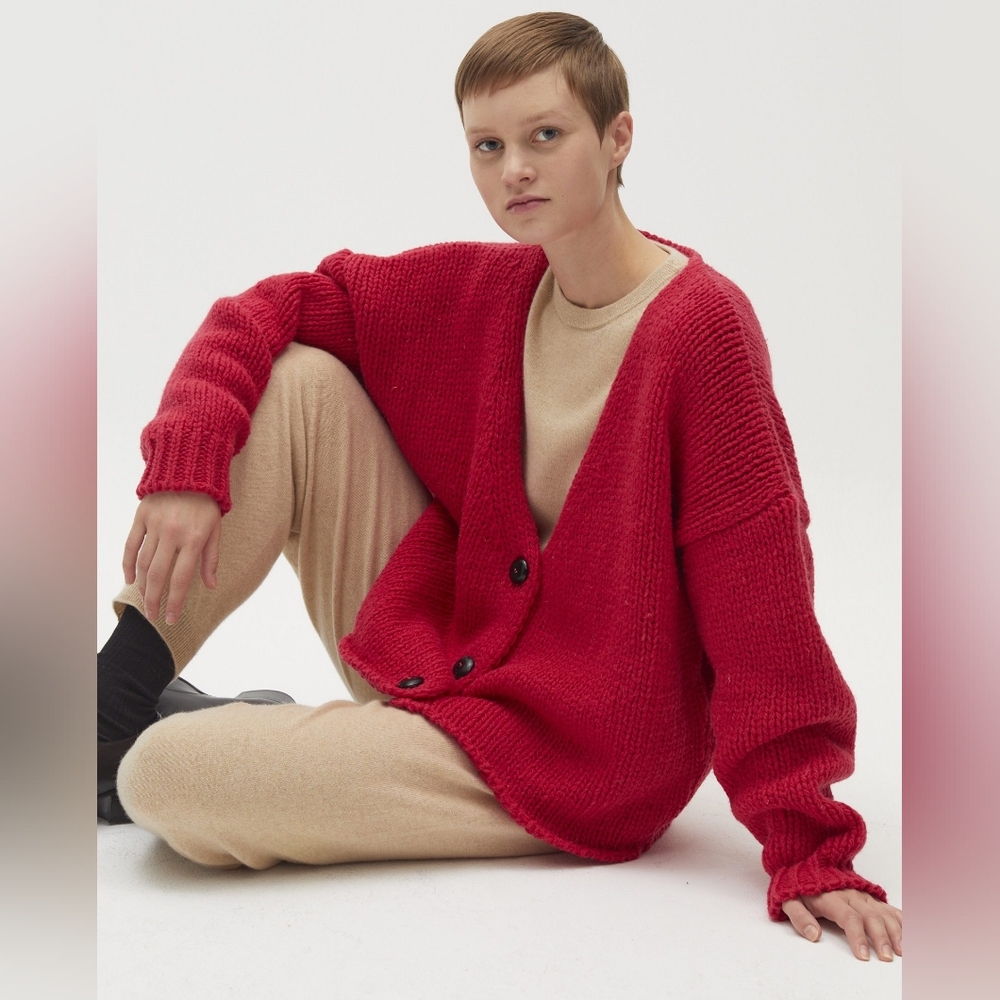 babaa cardigan no 57 in ruby